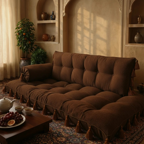 تشکچه زمینی لمسه دوزی شده منگوله دار ایده گالری3